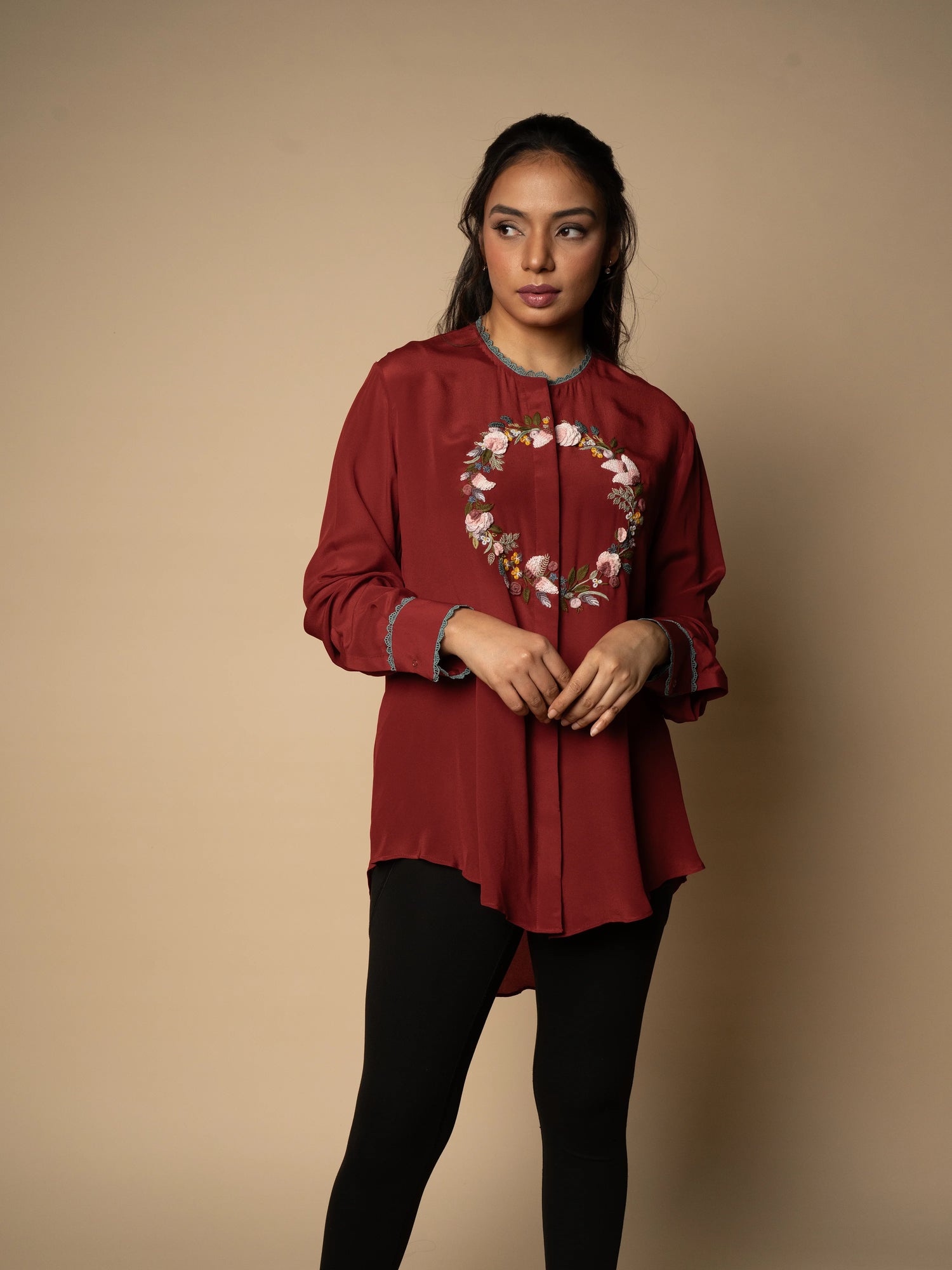 Clara Shirt in Scarlet